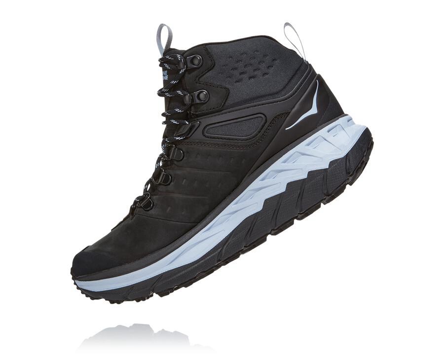 Botas De Montaña Hoka One One Mujer Negros - Stinson Mid Gore-Tex - KIAH08361